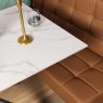 Saturn 135cm Dining Table White & Rubix Corner Bench in Tan
