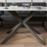 Woods Saturn 135cm Dining Table White & Rubix Corner Bench With Low Bench in Grey