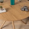 Woods Saturn 120cm Round Dining Table & Rubix Corner Bench in Tan