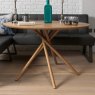 Woods Saturn 120cm Round Dining Table & Rubix Corner Bench in Grey