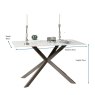 Woods Saturn Dining Table 135cm in White