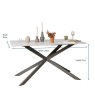 Woods Saturn Dining Table 150cm in White