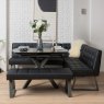 Woods Saturn 130-190cm Motion Table Dark Grey & Rubix Corner Bench With Low Bench in Black