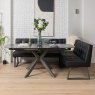 Woods Saturn 130-190cm Motion Table Dark Grey & Rubix Corner Bench With Low Bench in Black