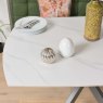 Woods Saturn 130-190cm Motion Table White & Rubix Corner Bench in Olive Green