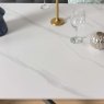 Woods Saturn 150cm Dining Table White & Rubix Corner Bench in Grey