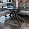 Woods Saturn 130-190cm Motion Table Dark Grey & Sonoma Corner Bench in Putty