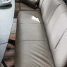Woods Saturn 130-190cm Motion Table Dark Grey & Sonoma Corner Bench in Putty