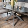 Woods Saturn 130-190cm Motion Table Dark Grey & Sonoma Corner Bench in Putty