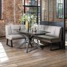 Woods Saturn 130-190cm Motion Table Dark Grey & Sonoma Corner Bench in Putty