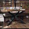 Woods Jupiter Dining Set - Dark Oak - With LHF Corner Bench & Low Bench in Light Grey