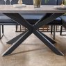 Woods Jupiter Dining Set - Faux Concrete - With LHF Corner Bench in Blue
