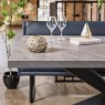 Woods Jupiter Dining Set - Faux Concrete - With LHF Corner Bench in Blue