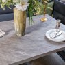 Woods Jupiter Dining Set - Faux Concrete - With LHF Corner Bench & Low Bench in Blue