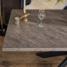 Woods Jupiter Dining Set - Faux Concrete - With LHF Corner Bench & Low Bench in Blue