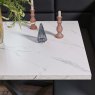 Woods Jupiter Dining Set - Marble Effect - With LHF Corner Bench in Black