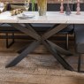 Woods Jupiter Dining Set - Marble Effect - With RHF Corner Bench in Black