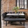 Woods Jupiter Dining Set - Marble Effect - With RHF Corner Bench & Low Bench in Black