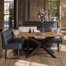 Woods Jupiter Dining Set - Smoked Oak - With RHF Corner Bench in Blue