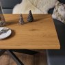 Woods Jupiter Dining Set - Smoked Oak - With RHF Corner Bench & Low Bench in Blue