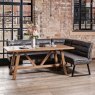 Woods Brisbane 180cm Dining Table & Industrial Corner Bench in Grey