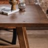 Woods Brisbane 200cm Dining Table & Industrial Corner Bench with Low Bench in Tan
