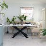 Woods Jupiter 180cm Dining Table - Marble - With Sloane Corner & Low Bench