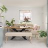 Jupiter 180cm Dining Table - Smoked Oak - With Sloane Corner & Low Bench