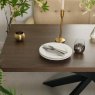 Woods Jupiter 180cm Dining Table - Dark Oak - With Sloane Corner & Low Bench