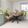 Woods Jupiter 150cm Dining Table - Faux Concrete - With Sloane Corner Bench