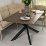 Woods Jupiter 150cm Dining Table - Dark Oak - With Sloane Corner Bench