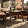 Woods Ashmore 200cm Dining Table with Industrial Corner Bench - Tan