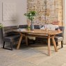 Woods Ashmore 200cm Dining Table with Industrial Corner Bench - Grey