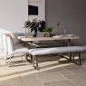 Woods Neptune 180cm Dining Table with RHF Corner Bench & 160cm Low Bench - Misty
