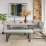 Woods Neptune 150cm Dining Table with LHF Corner Bench & 137cm Low Bench - Misty