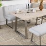 Woods Neptune 150cm Dining Table with LHF Corner Bench & 137cm Low Bench - Misty