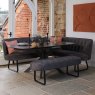 Woods Saturn Dark Grey Motion Table with LHF Frampton Corner Bench & Low Bench - Anthracite