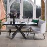 Woods Saturn Dark Grey Motion Table with LHF Frampton Corner Bench & Low Bench - White