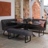 Woods Saturn Dark Grey Motion Table with RHF Frampton Corner Bench & Low Bench - Anthracite