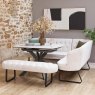 Woods Saturn White Motion Table with LHF Frampton Corner Bench & Low Bench - White