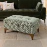 Woods Hartpury Storage Ottoman in Green Maze