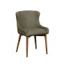 Lucca Dining Chair Wooden Leg - Green