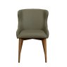 Lucca Dining Chair Wooden Leg - Green