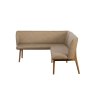 Woods Lucca Corner Bench Dark Oak Leg (Right Hand Facing) - Taupe