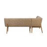 Lucca Corner Bench Dark Oak Leg (Right Hand Facing) - Taupe