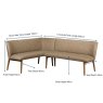 Woods Lucca Corner Bench Dark Oak Leg (Right Hand Facing) - Taupe