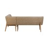 Woods Lucca Corner Bench Dark Oak Leg (Left Hand Facing) - Taupe