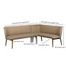 Woods Lucca Corner Bench Dark Oak Leg (Left Hand Facing) - Taupe
