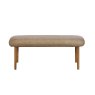 Lucca Low Bench Dark Oak Leg  - Taupe