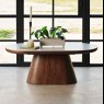 Woods Sutton Oval Coffee Table in Walnut